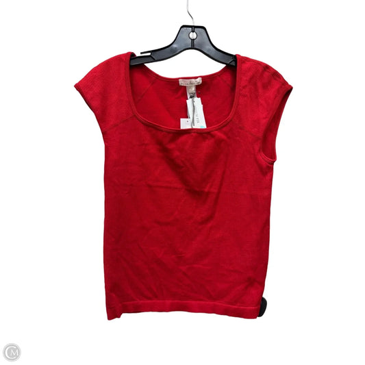 Top Short Sleeve By Nine Britton In Red, Size: L