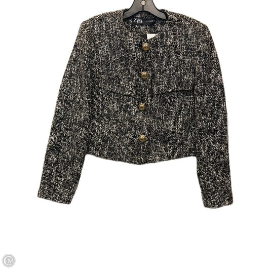 Blazer By Zara In Black & Gold, Size: S
