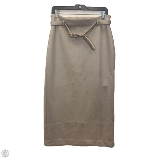 Skirt Maxi By Ann Taylor In Taupe, Size: M