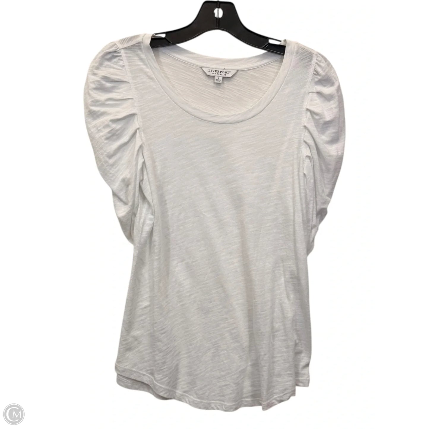 Top Short Sleeve By Liverpool In White, Size: S