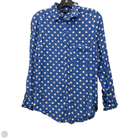 Top Long Sleeve By Topshop In Polkadot Pattern, Size: Xs
