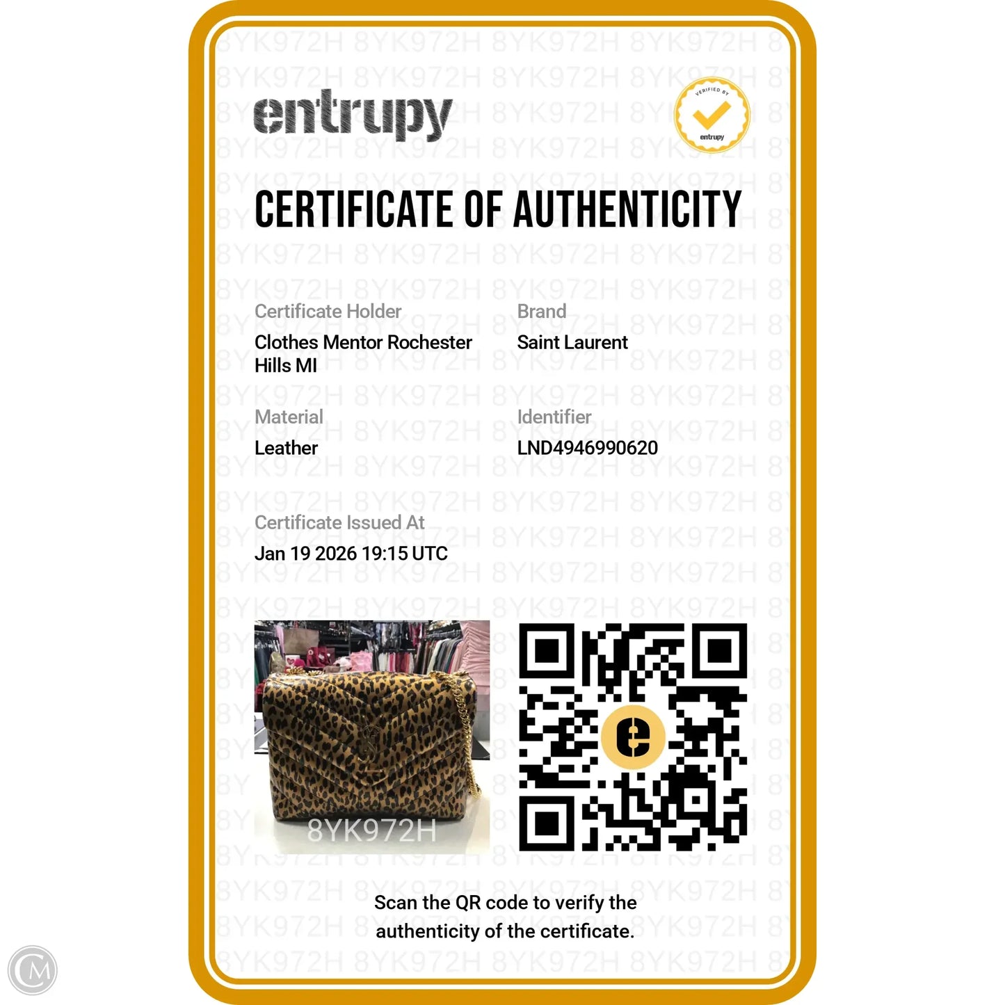 Crossbody Luxury Designer By Yves Saint Laurent, Size: Small