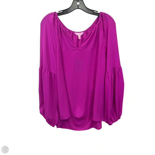 Top Long Sleeve Designer By Lilly Pulitzer In Pink, Size: L
