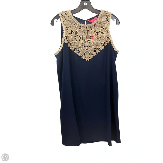 Dress Designer By Lilly Pulitzer In Blue & Gold, Size: 10