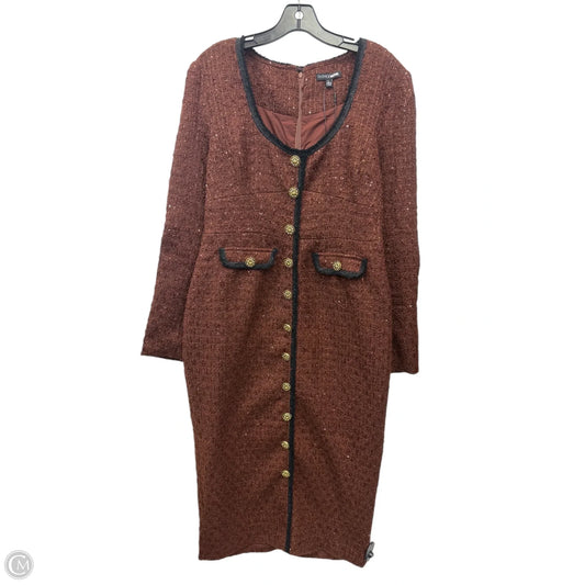 Dress Casual Maxi By Fashion Nova In Black & Brown, Size: L