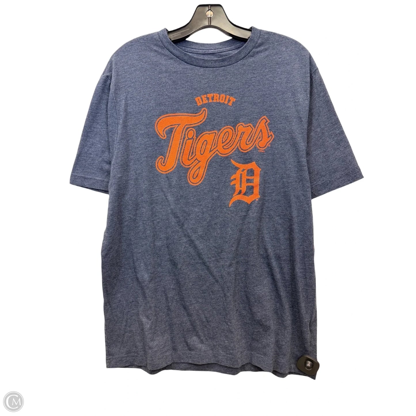 Athletic Top Short Sleeve By Genuine Merchandise In Blue & Orange, Size: L