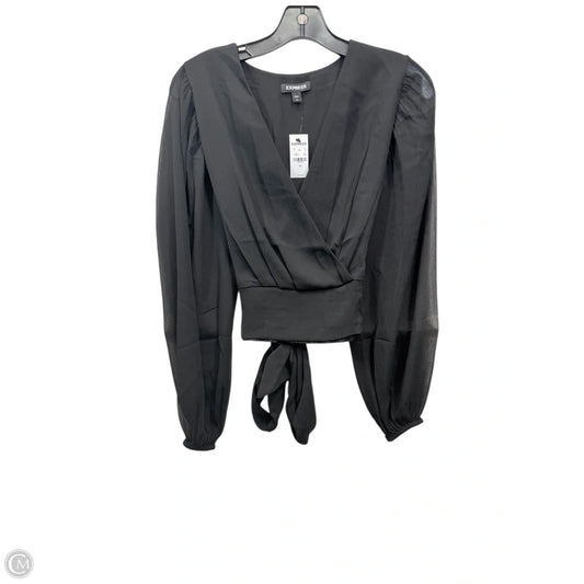 Top Long Sleeve By Express In Black, Size: Xs