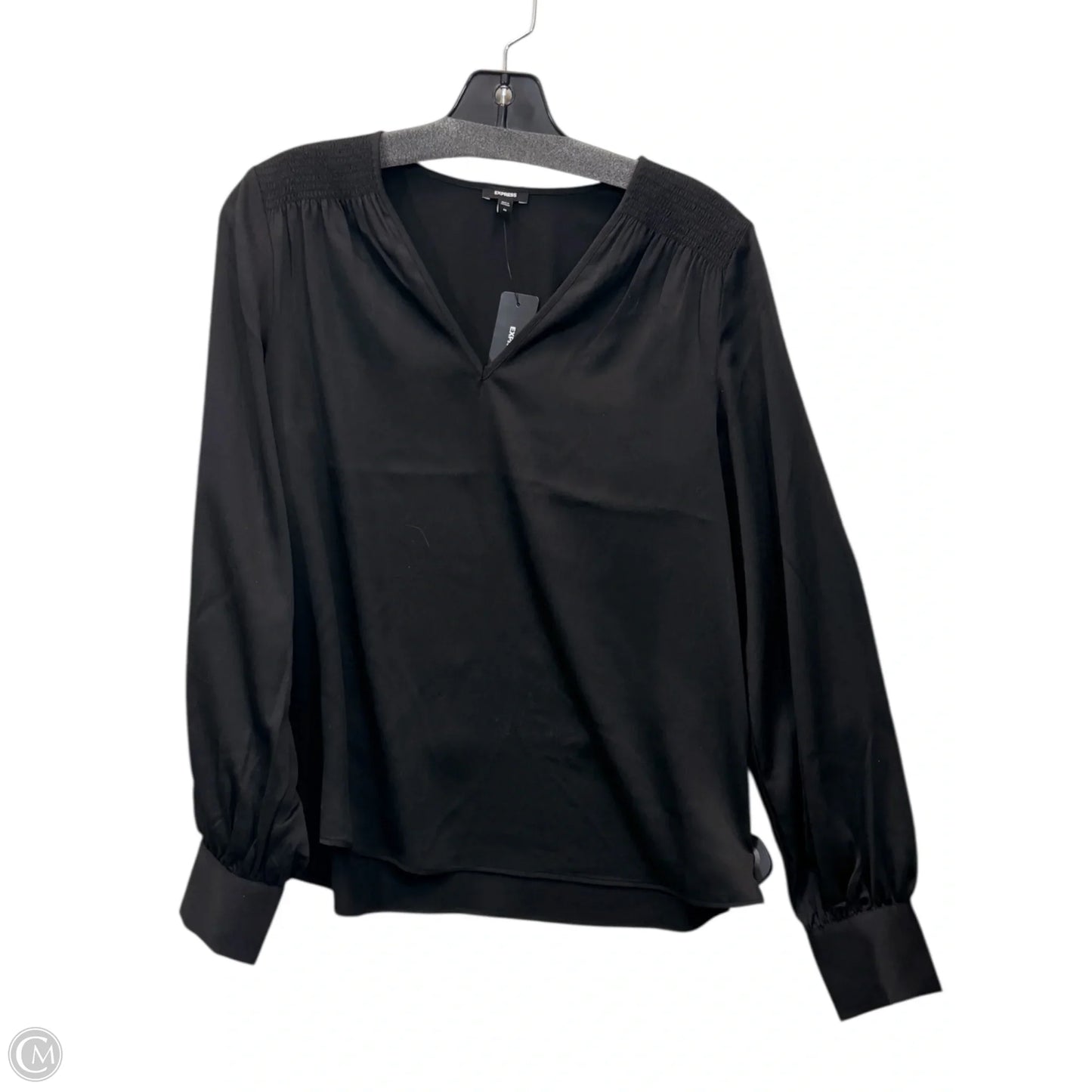 Top Long Sleeve By Express In Black, Size: Xs