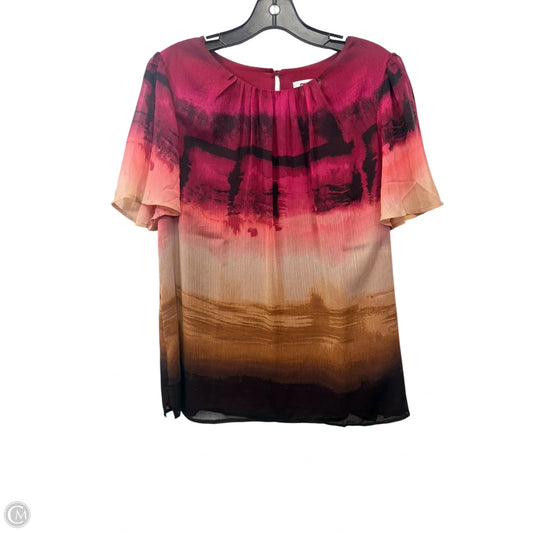 Top Short Sleeve By Dkny In Pink, Size: S
