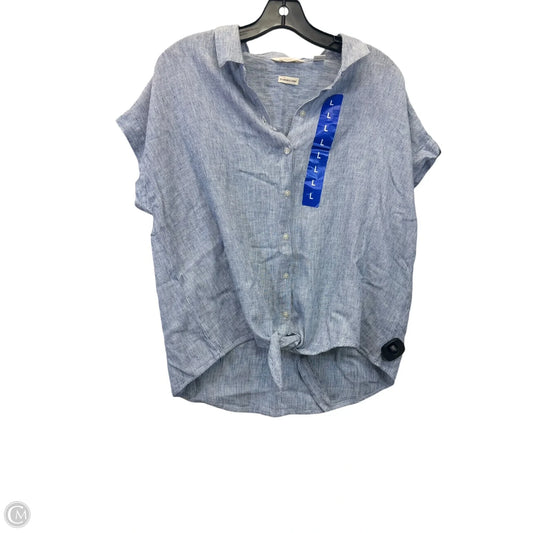 Top Short Sleeve By Weatherproof In Blue, Size: L