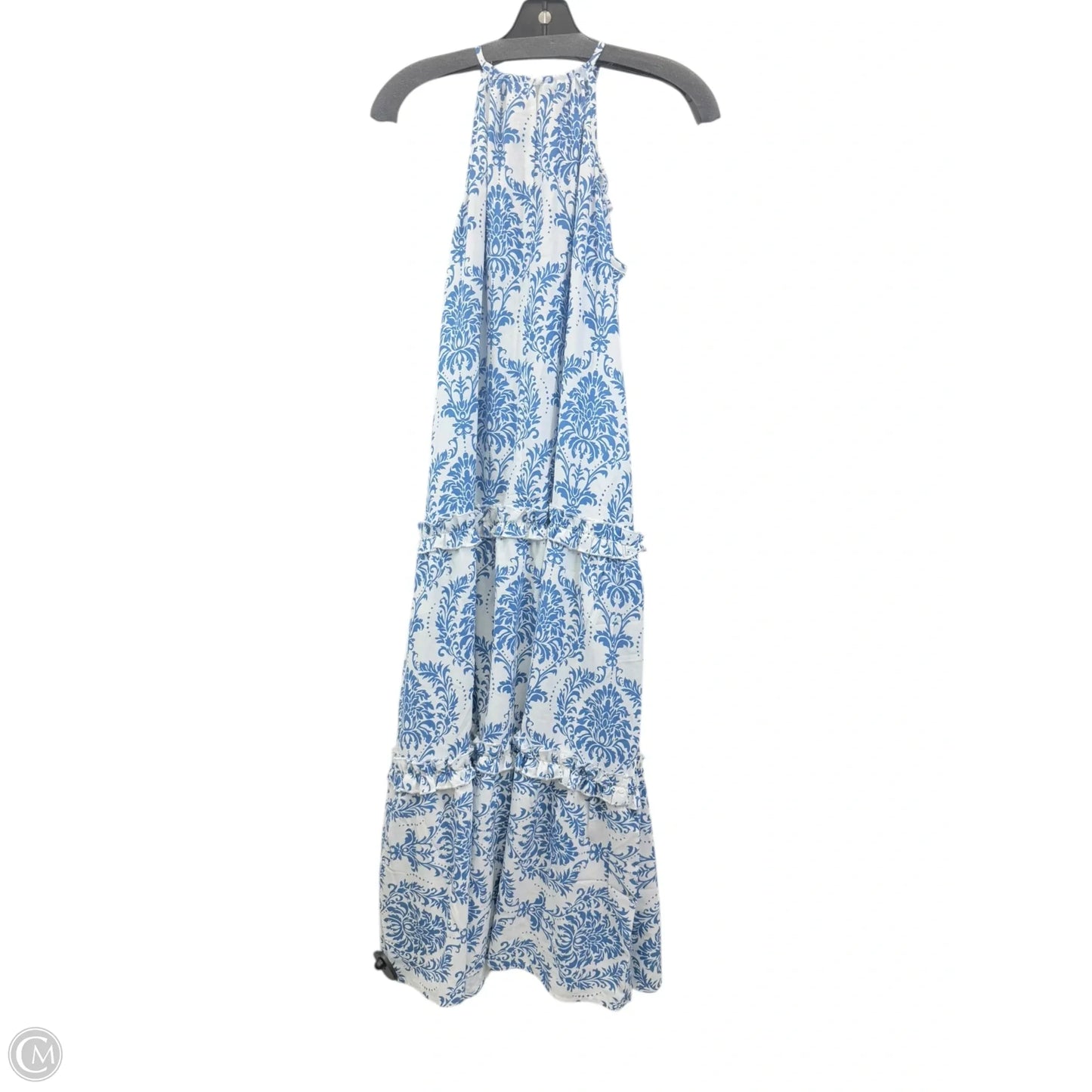 Dress Casual Maxi By Grace Karin In Blue & White, Size: S