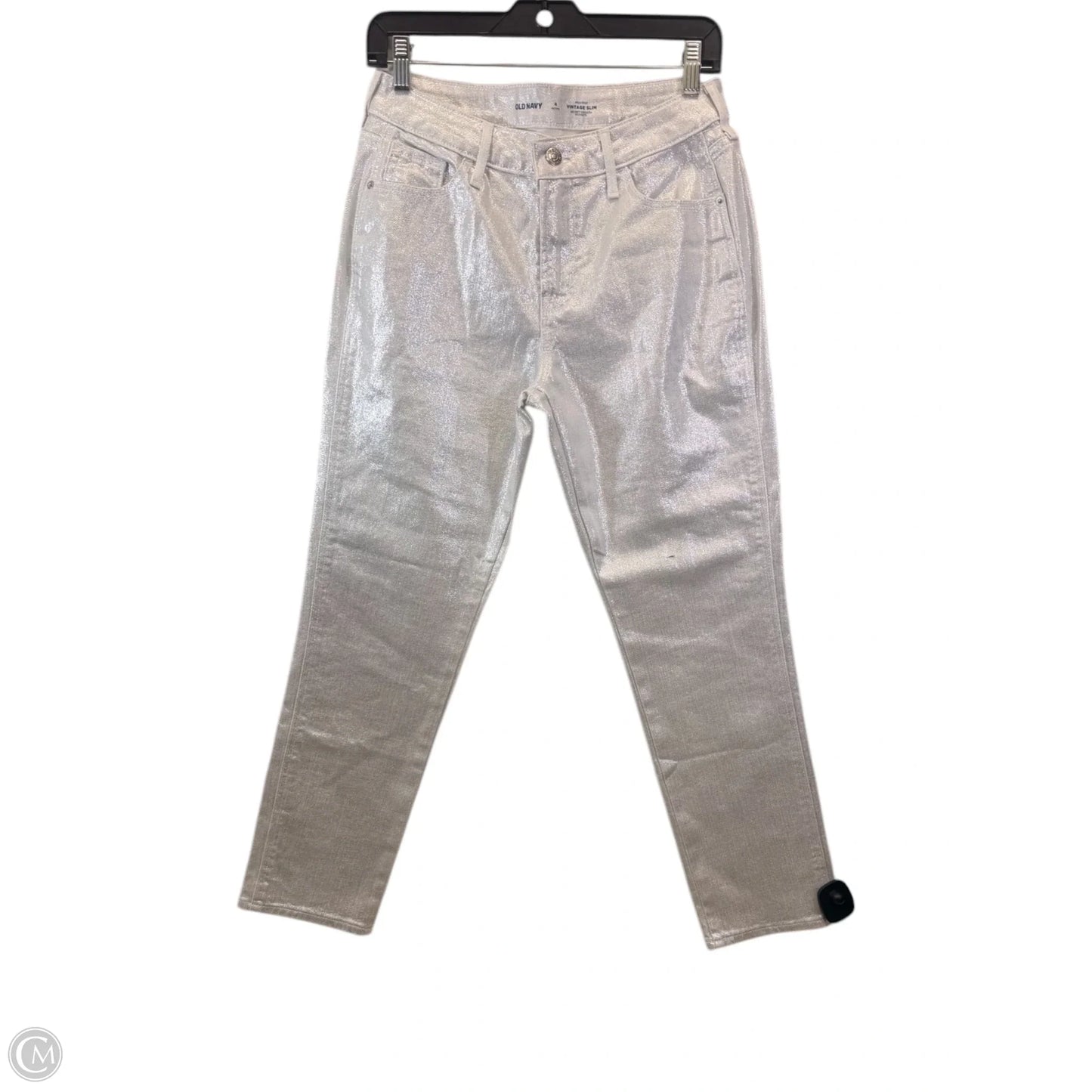 Jeans Skinny By Old Navy In Silver, Size: 4p