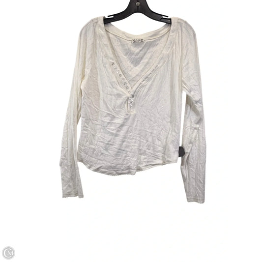 Top Long Sleeve By Free People In Ivory, Size: Xl