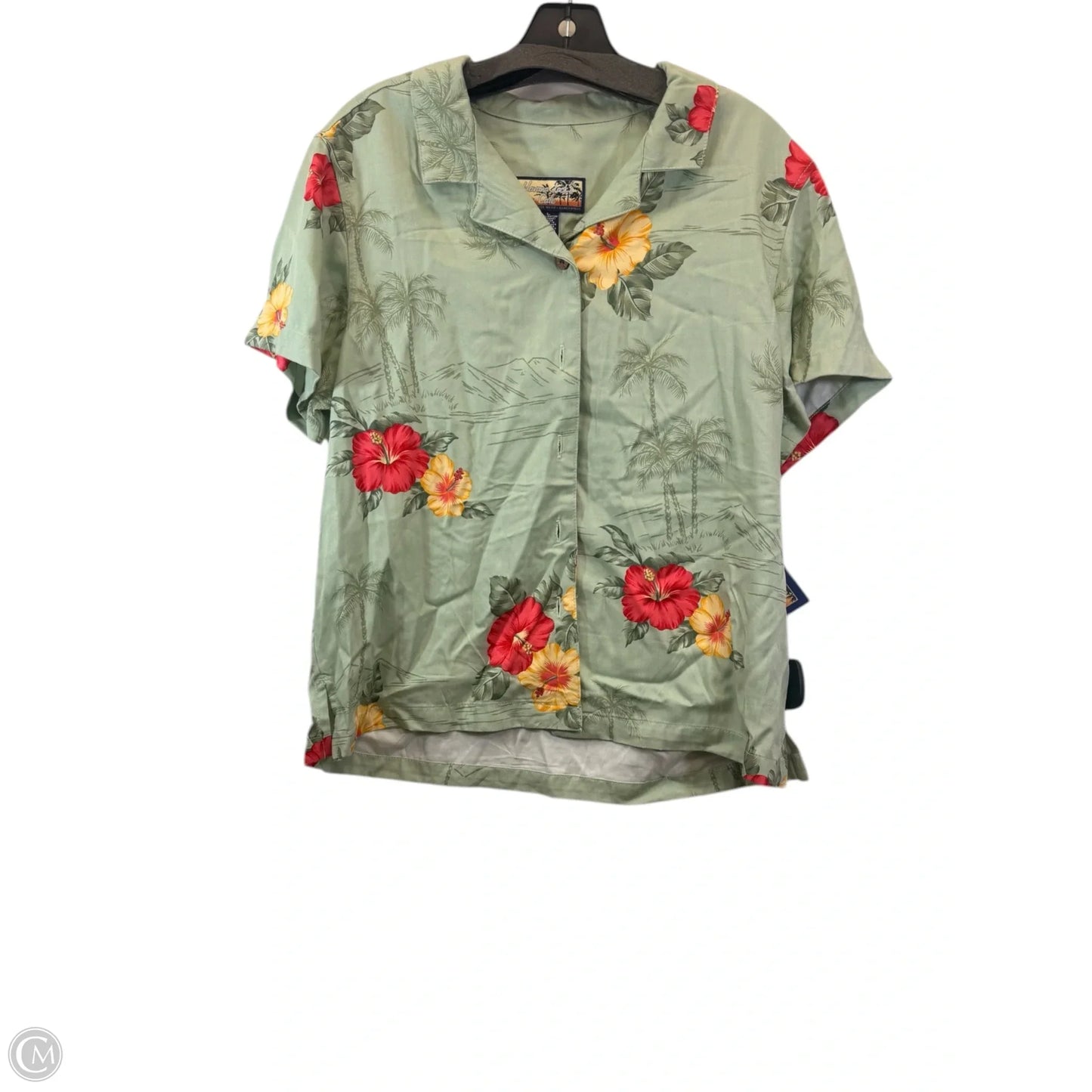 Top Short Sleeve By Havana Jack In Green, Size: L