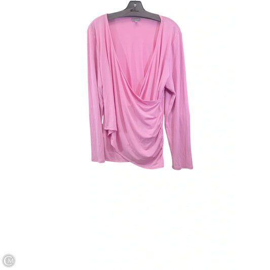 Athletic Top Long Sleeve Crewneck By Talbots In Pink, Size: Xl