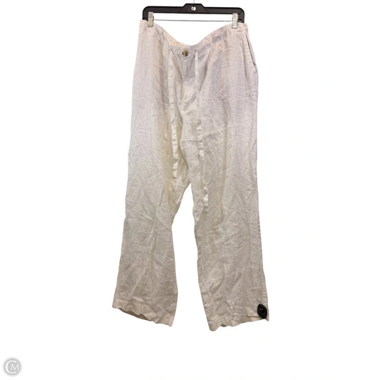 Pants Linen By Lord And Taylor In Cream, Size: 1x