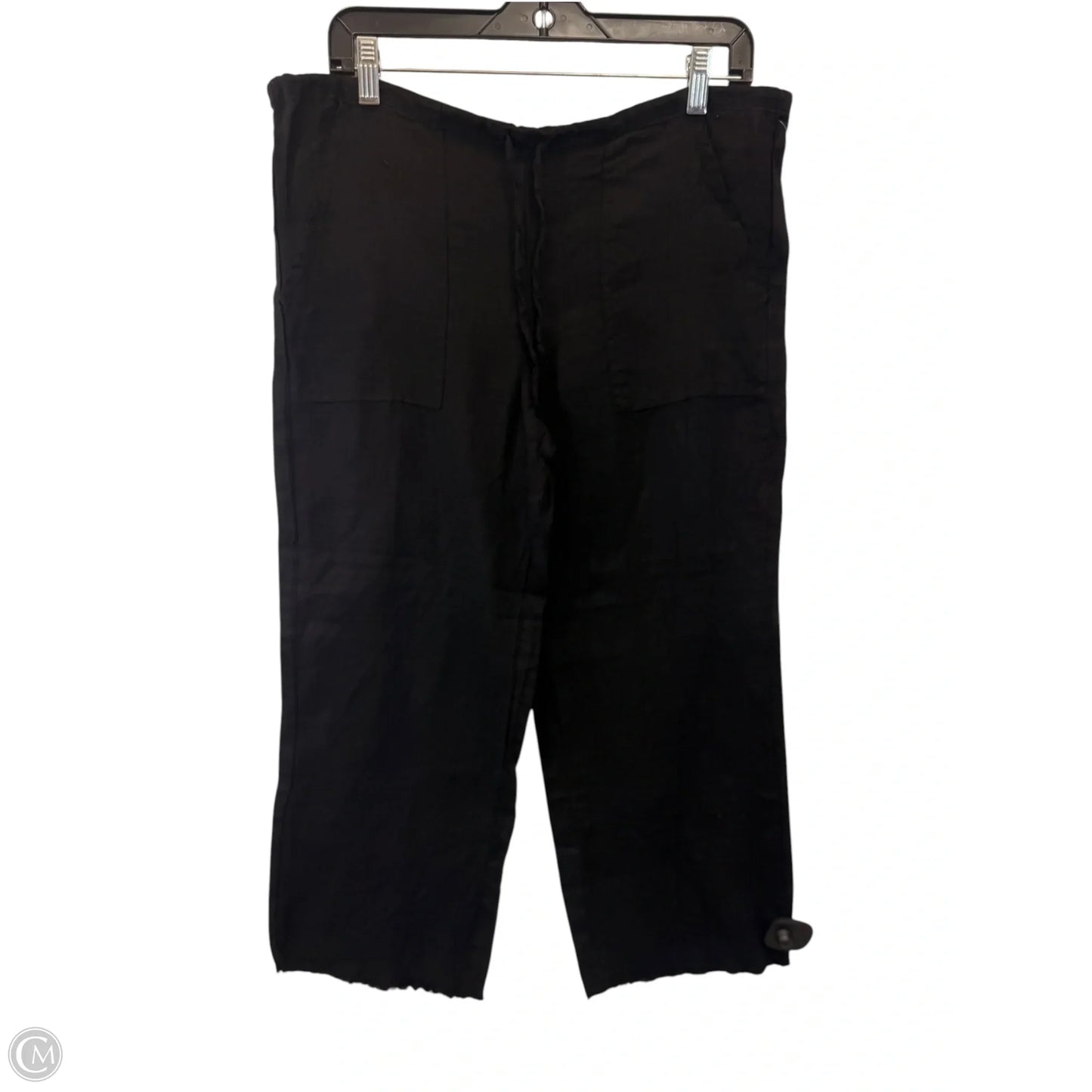 Pants Linen By River Sky In Black, Size: Xs