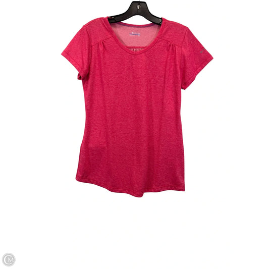 Athletic Top Short Sleeve By Columbia In Pink, Size: M