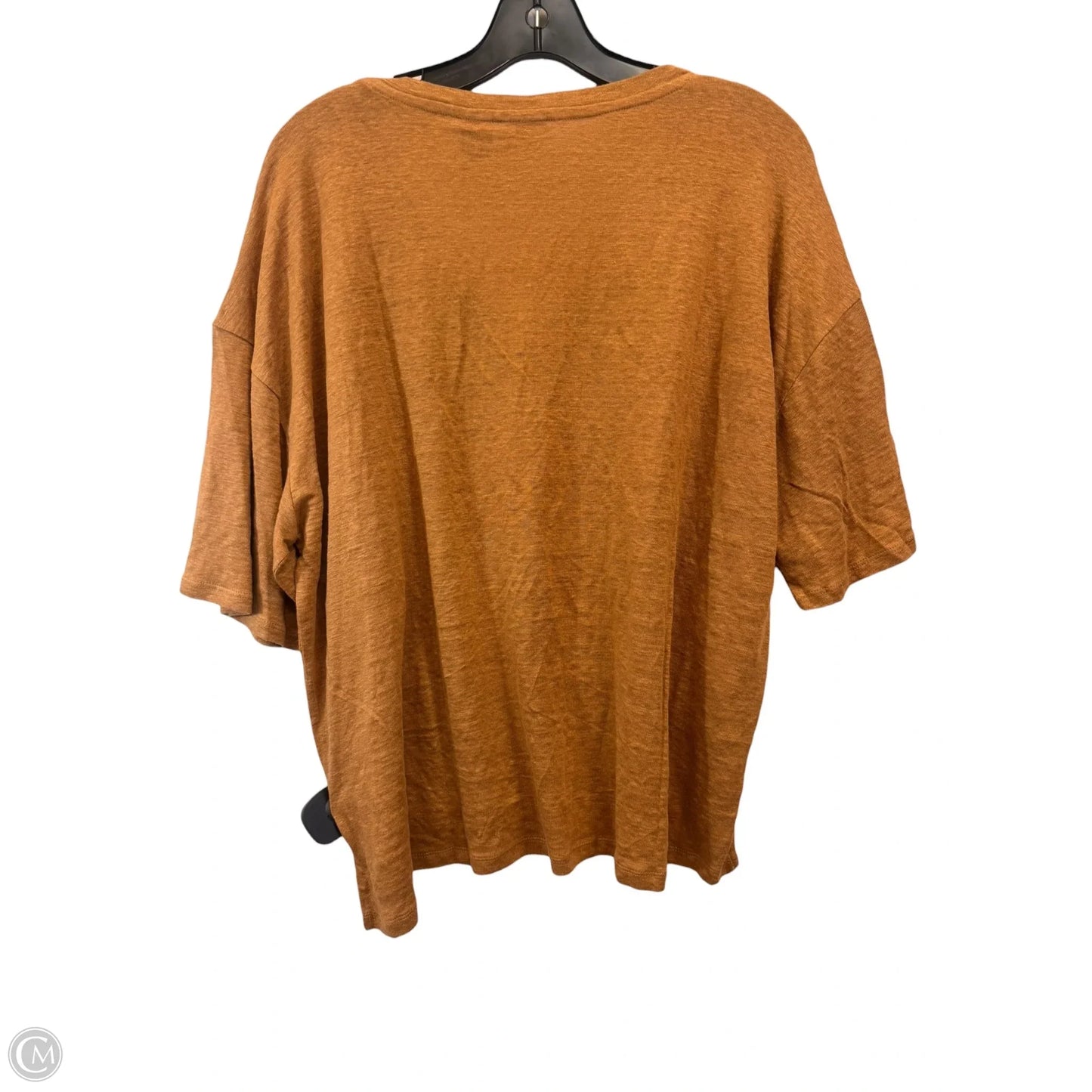 Top Short Sleeve By Tahari In Brown, Size: Xl