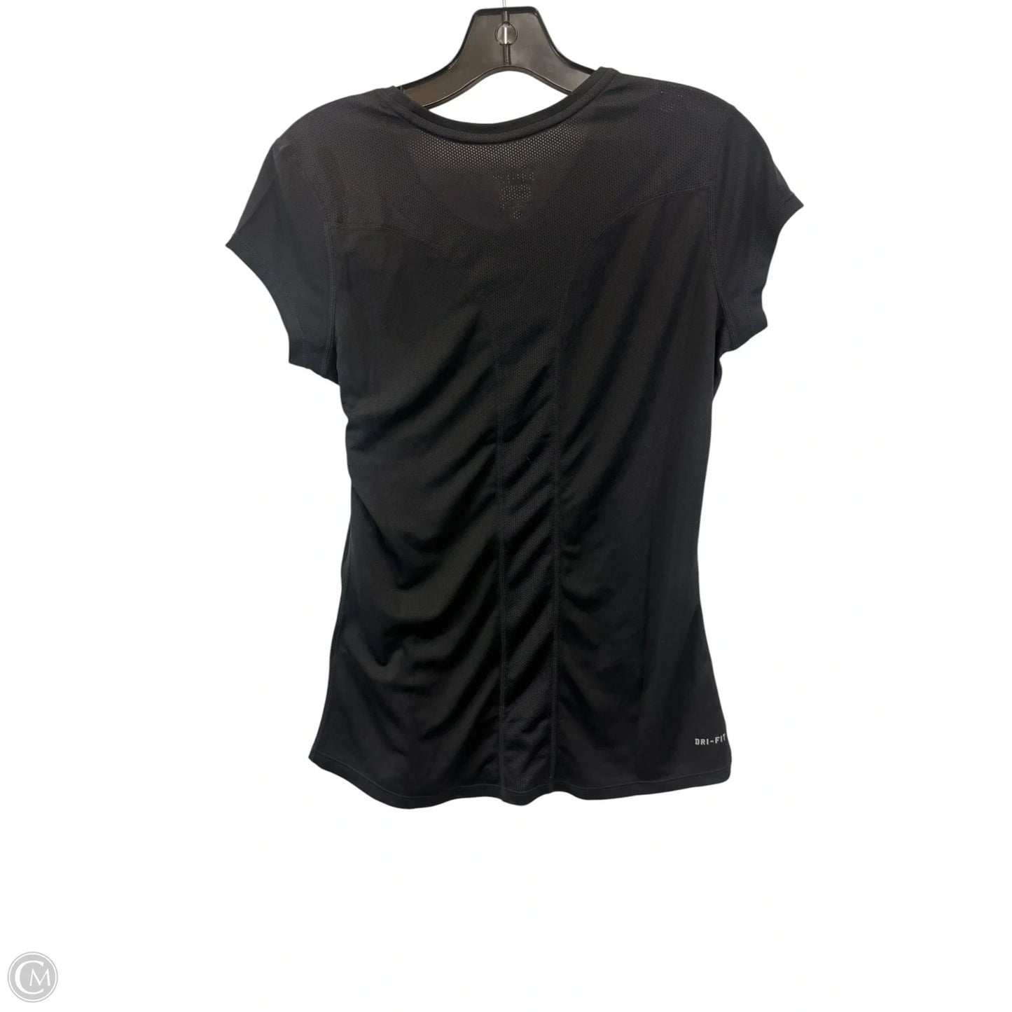 Athletic Top Short Sleeve By Nike In Black, Size: S