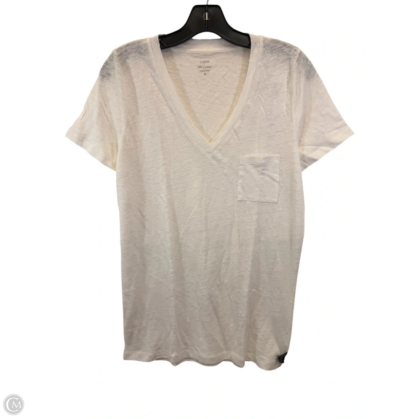 Top Short Sleeve Basic By J. Crew In White, Size: M