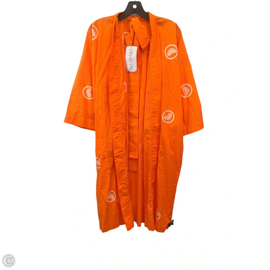 Swimwear Cover-up By JIGGY JIG In Orange & White, Size: M