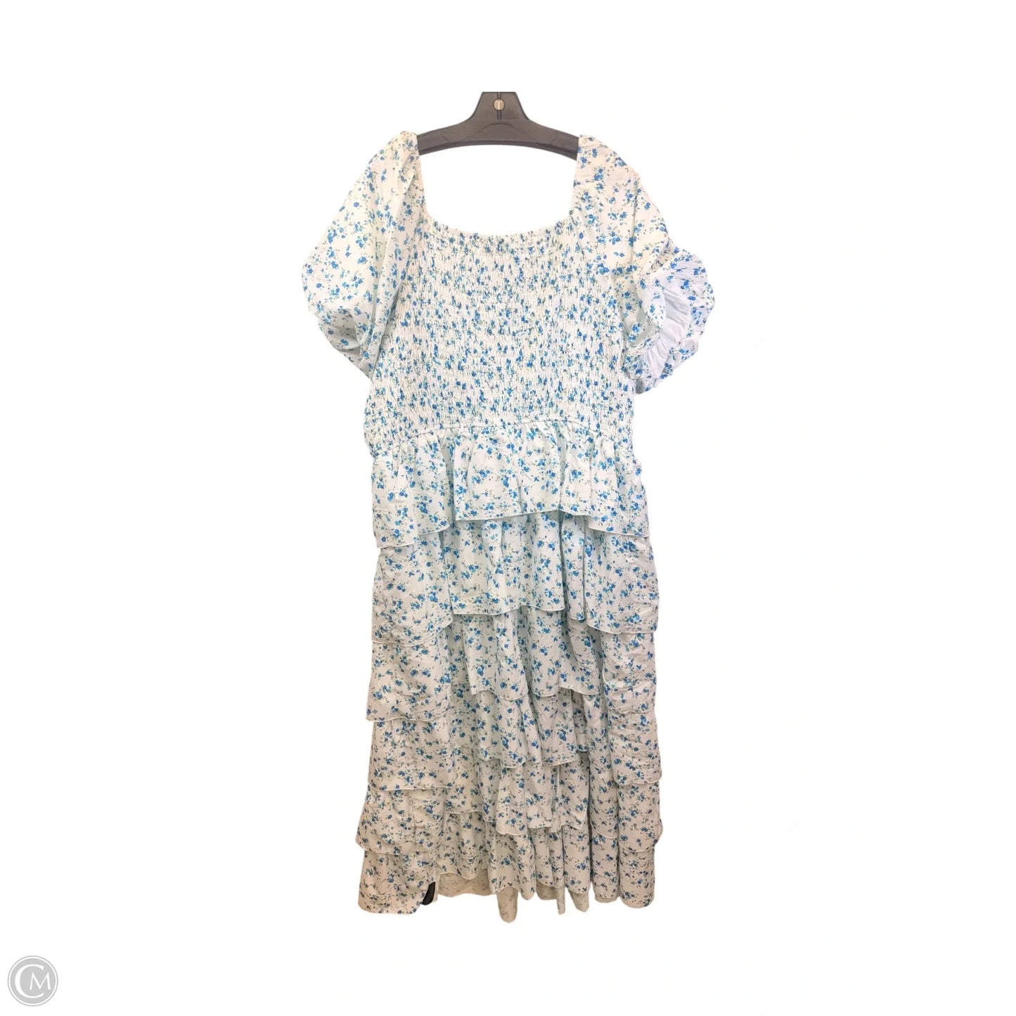 Dress Casual Maxi By Arula In Blue & White, Size: 2x