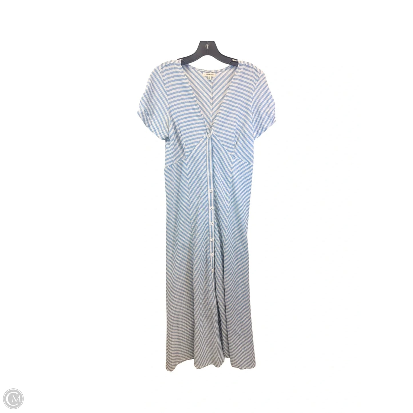 Dress Casual Maxi By Max Studio In Blue & White, Size: Xs
