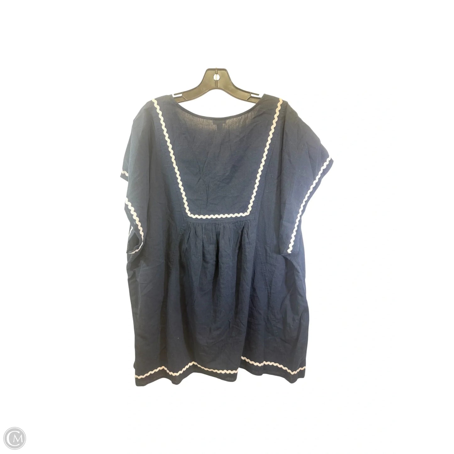Swimwear Cover-up By J. Crew In Blue & White, Size: Xxl