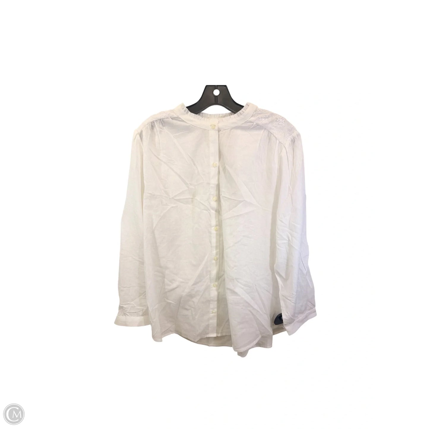 Top Long Sleeve By Lucky Brand In White, Size: Xl