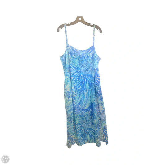 Dress Designer By Lilly Pulitzer In Blue & White, Size: Xl