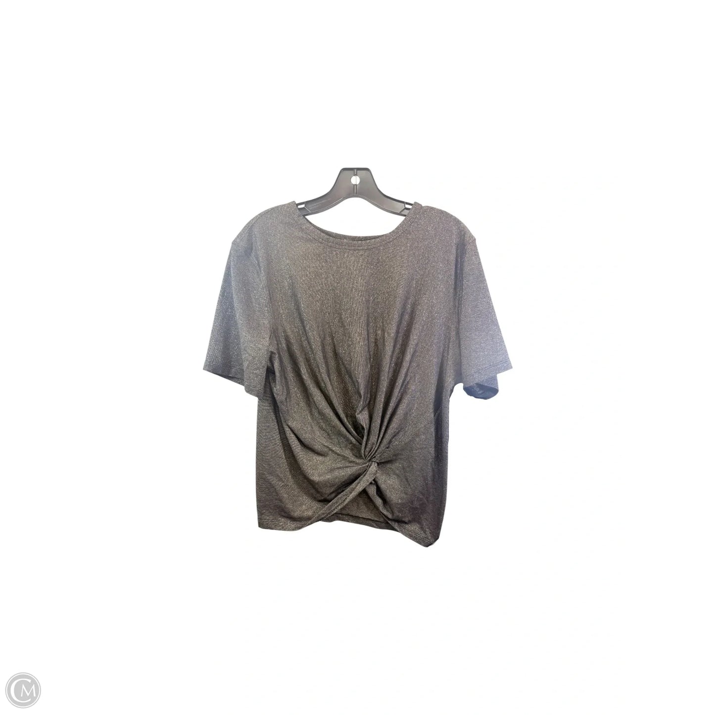 Athletic Top Short Sleeve By Lululemon In Black & Gold, Size: 8