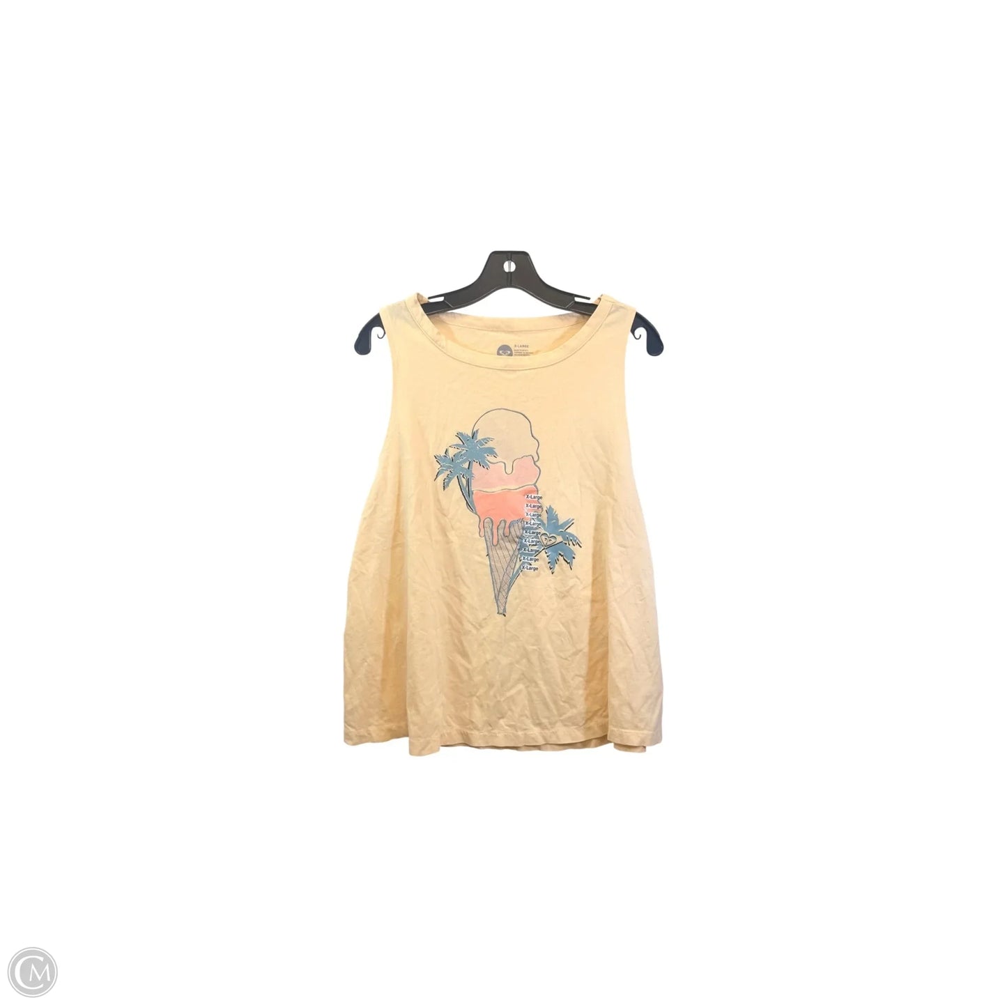 Top Sleeveless By Roxy In Yellow, Size: Xl