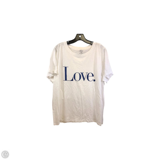Top Short Sleeve Basic By J. Crew In White, Size: Xxl