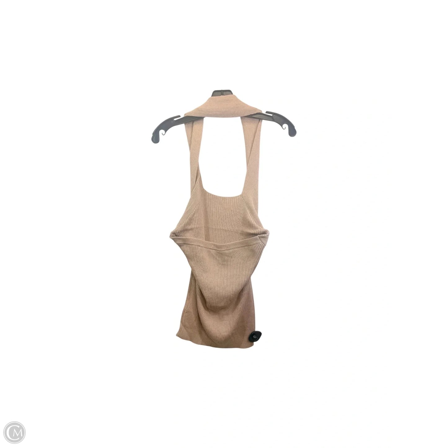 Top Sleeveless By Commense In Tan, Size: M