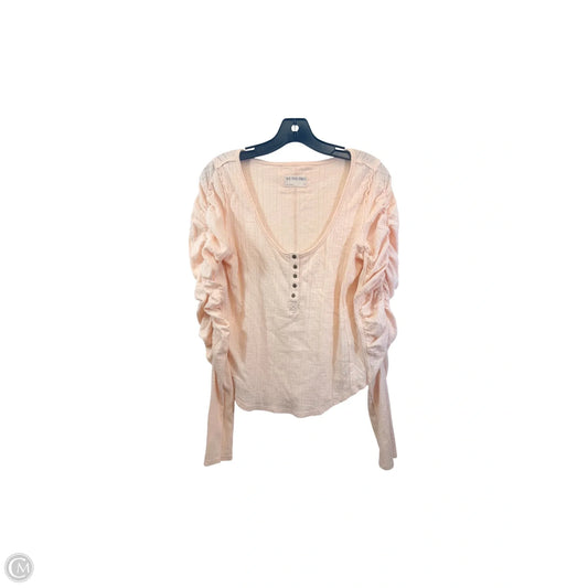 Top Long Sleeve By Free People In Peach, Size: M