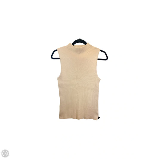 Top Sleeveless Designer By Halston In Tan, Size: S