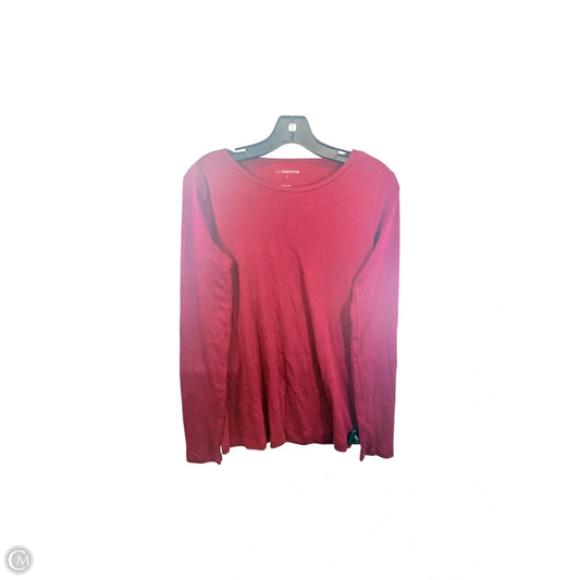 Top Long Sleeve Basic By Liz Claiborne In Purple, Size: S