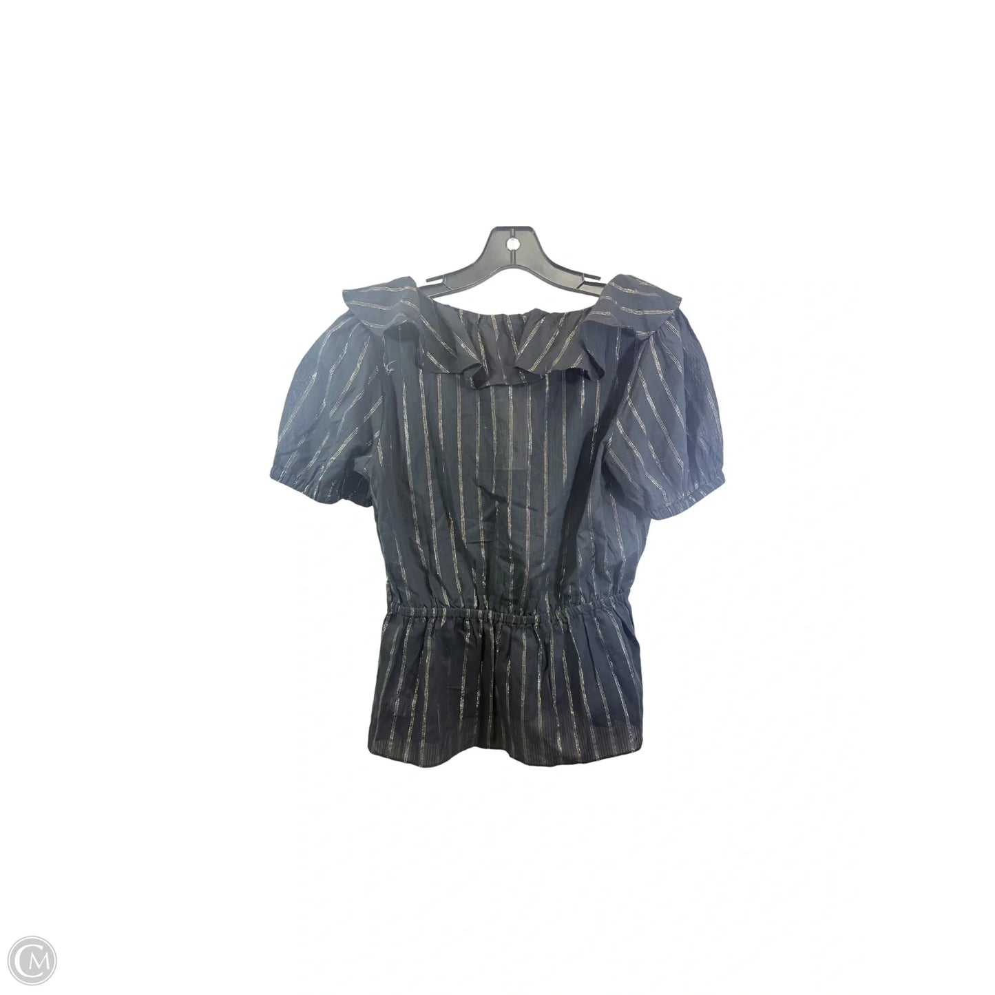 Top Short Sleeve By Michael By Michael Kors In Black & Gold, Size: M