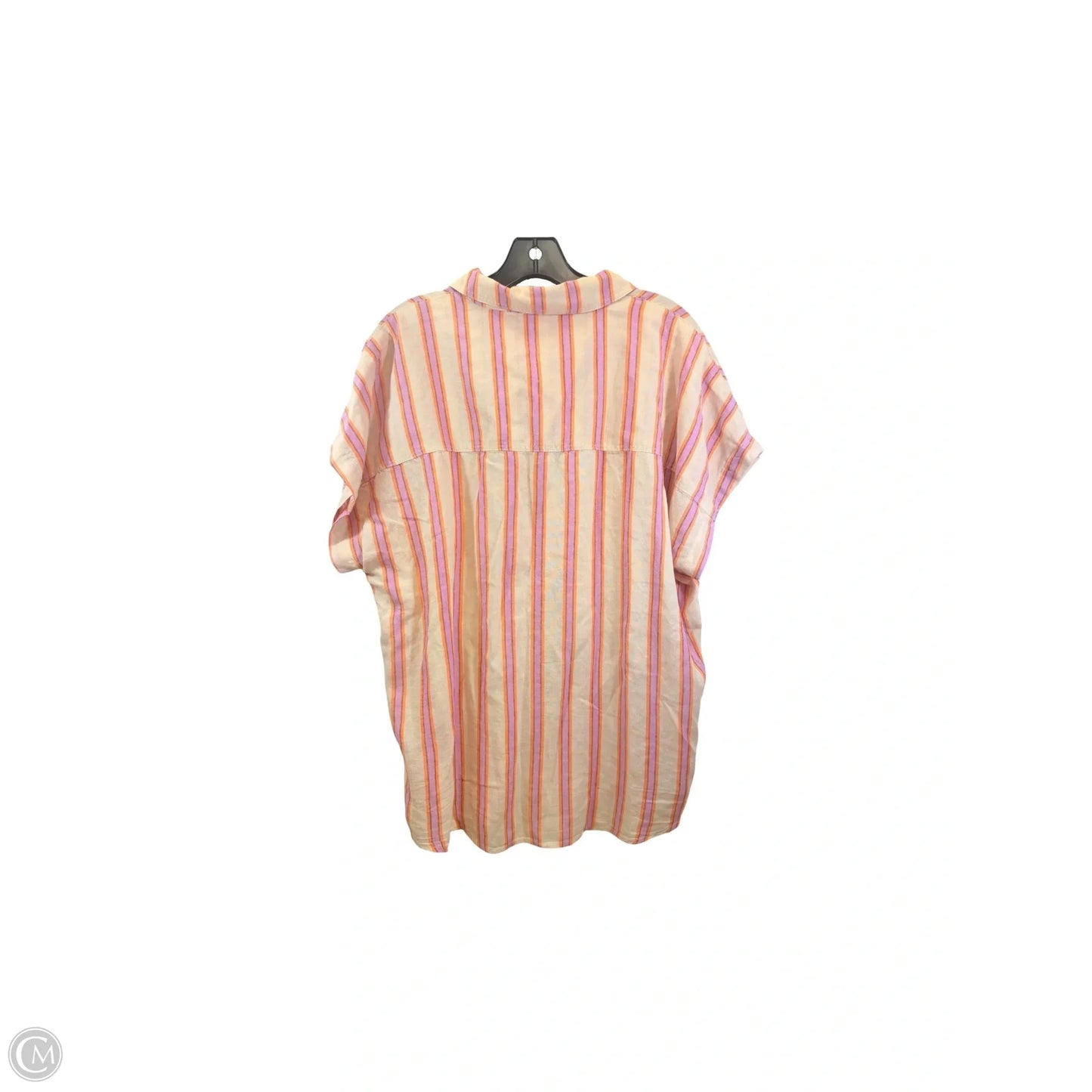 Top Short Sleeve By Marine Layer In Pink & Tan, Size: Xl