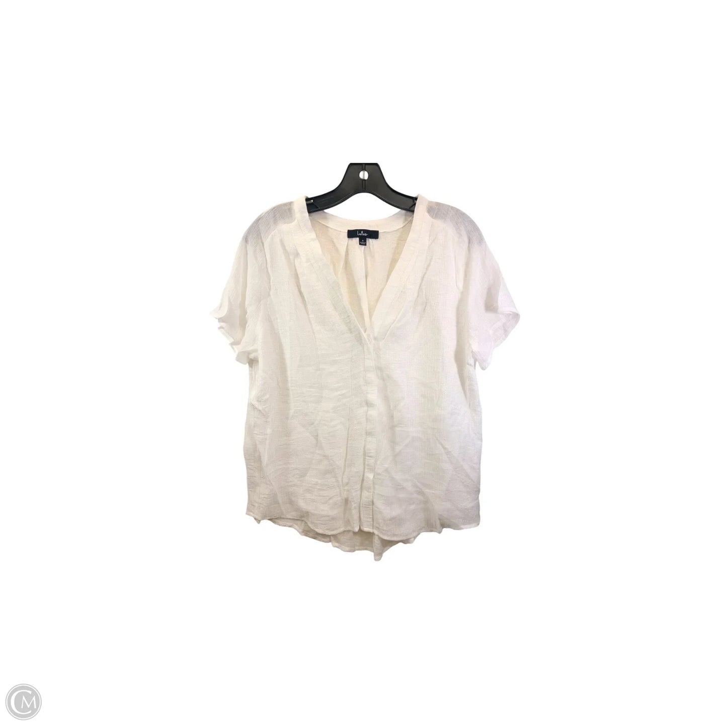 Top Short Sleeve By Lulus In White, Size: S