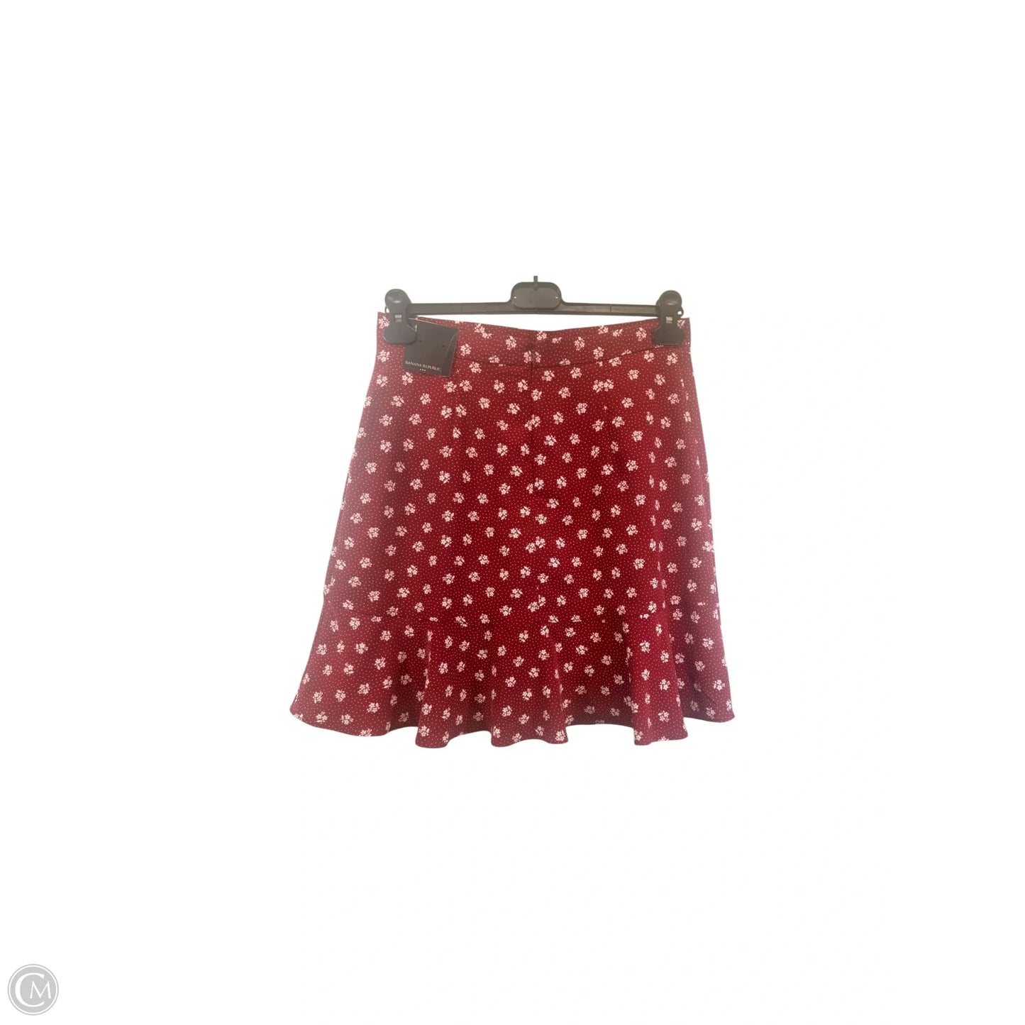 Skirt Midi By Banana Republic In Red & White, Size: S