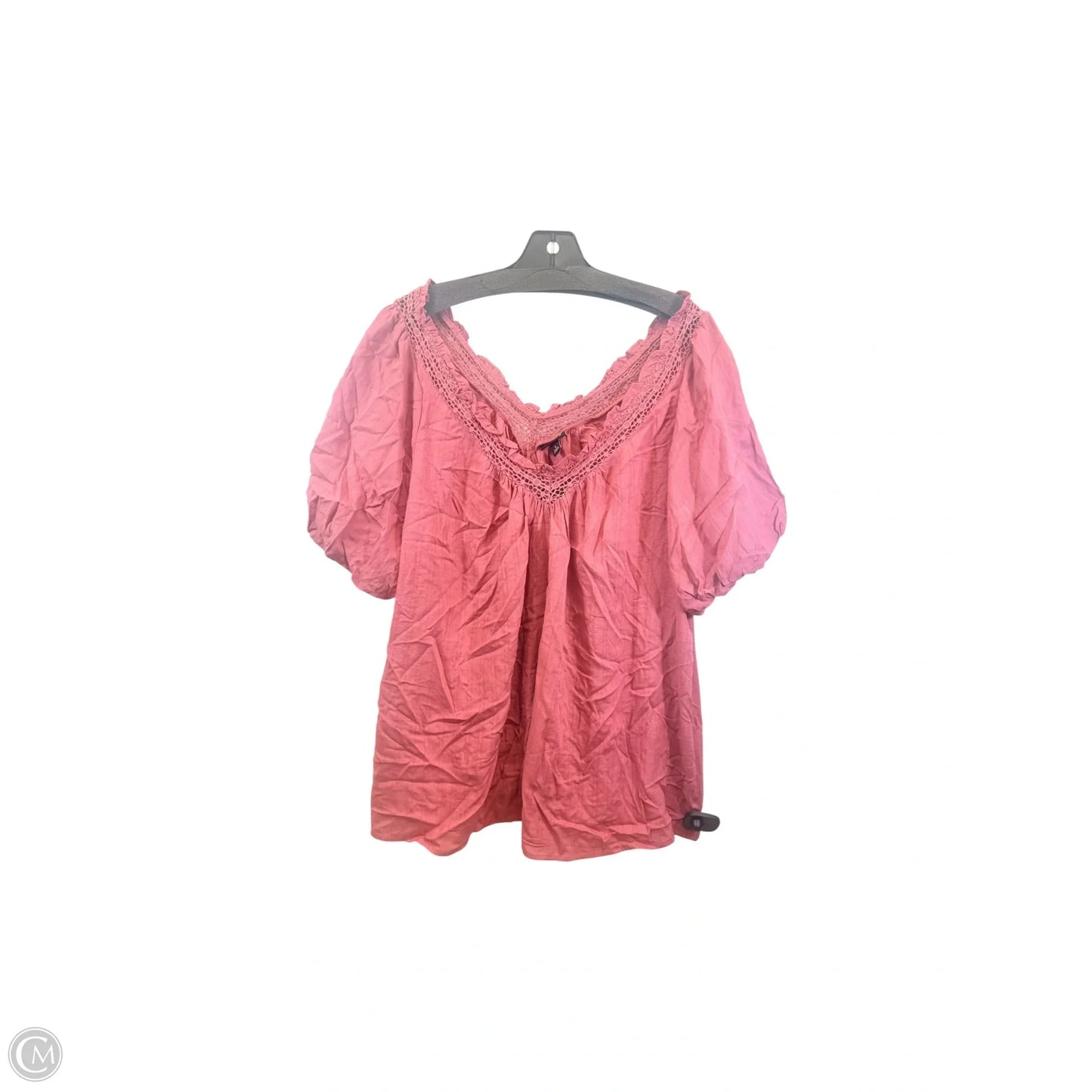 Top Short Sleeve By Torrid In Pink, Size: 1x