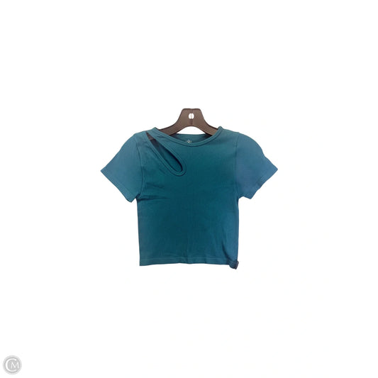 Top Short Sleeve Basic By Aura In Green, Size: M