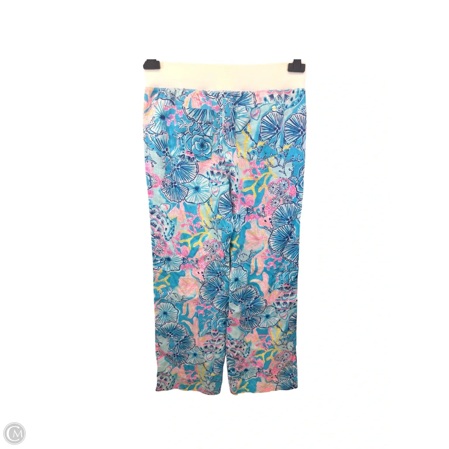 Pants Designer By Lilly Pulitzer In Blue & Pink, Size: M