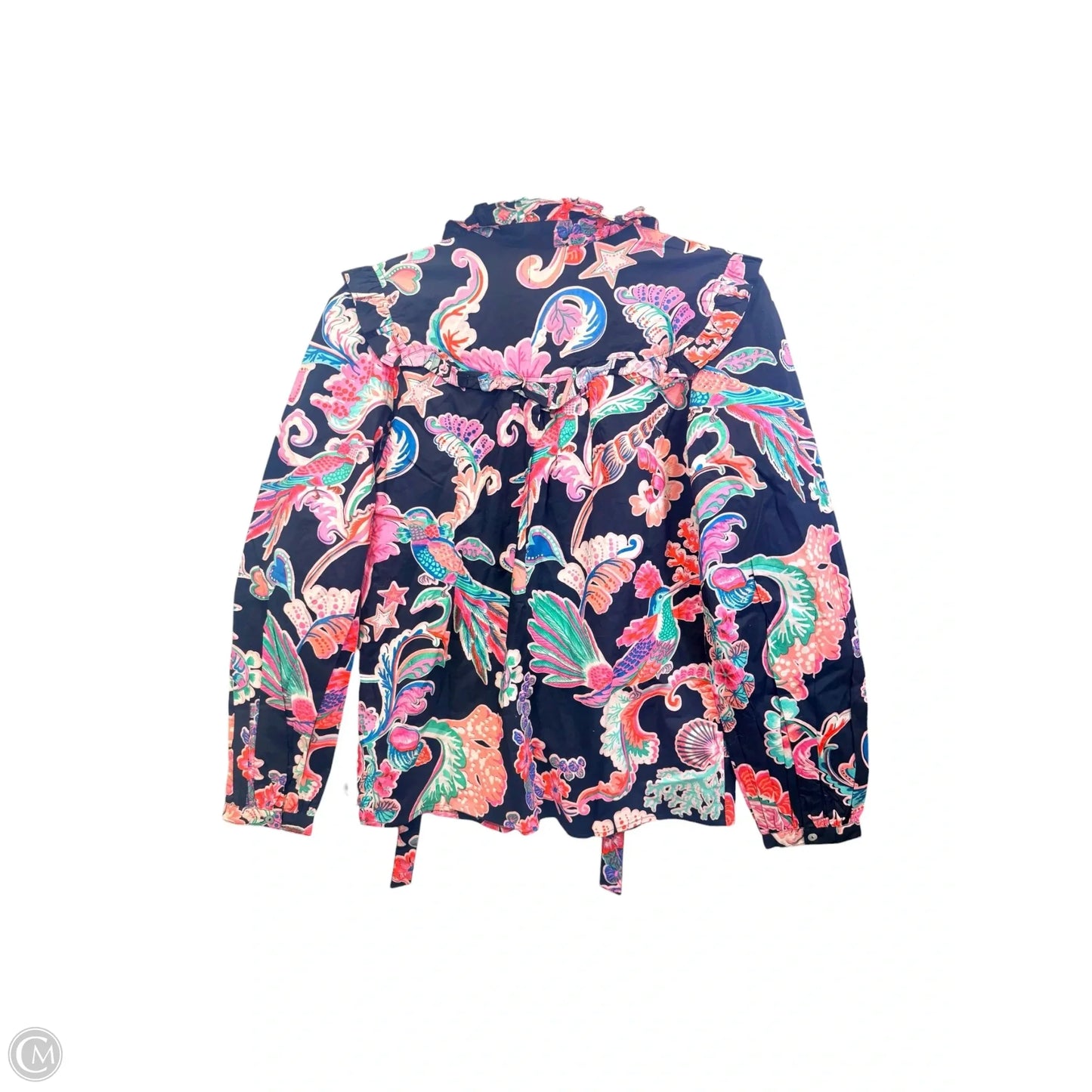 Top Long Sleeve By Cma In Black & Green, Size: S