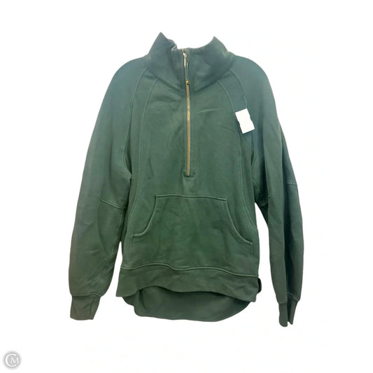 Athletic Sweatshirt Collar By Lululemon In Gold & Green, Size: M
