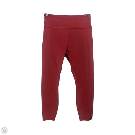 Athletic Leggings By Lululemon In Maroon, Size: 10