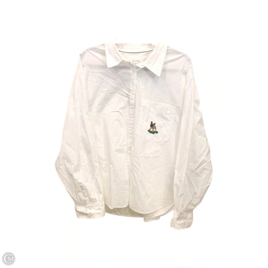 Top Long Sleeve By Maeve In White, Size: Xl