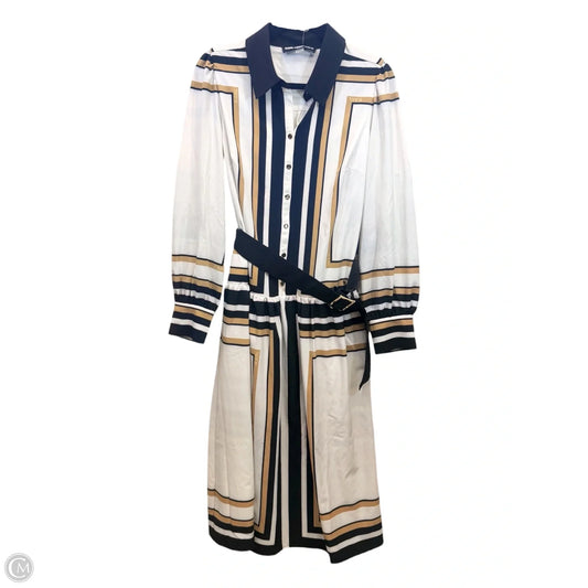 Dress Designer By Karl Lagerfeld In Black & Blue, Size: M